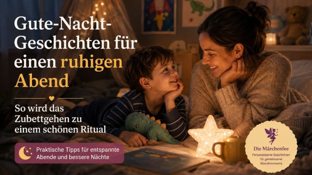 Mutter und Sohn vor dem Schlafengehen